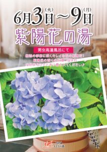 6/7～6/9【紫陽花の湯】